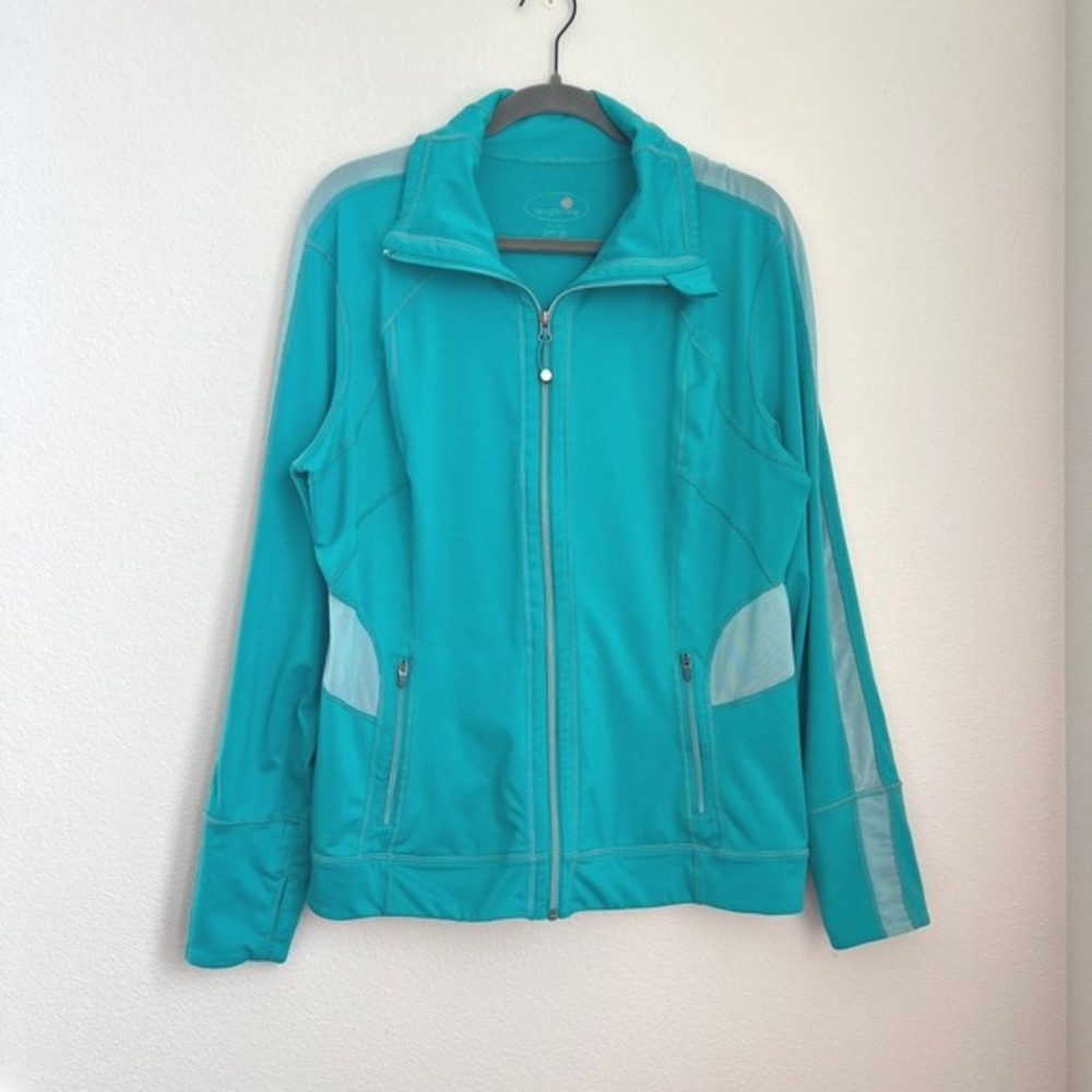 Tangerine Women's Teal Activewear Jacket‎ XL Sporty Chic Athleisure Gorpcore